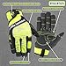 Wells Lamont 7674L High Visibility Synthetic Leather Work Gloves, Large, Lime Green