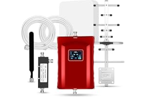 BAMWIRZ Cell Phone Booster for Home & Multi-Room,Up to 6500 sq ft,Cell Phone Signal Booster for Band 66/25/2/4/5/12/13/17,Boost 5G 4G Data for All U.S. Carriers FCC Approved Cell Booster