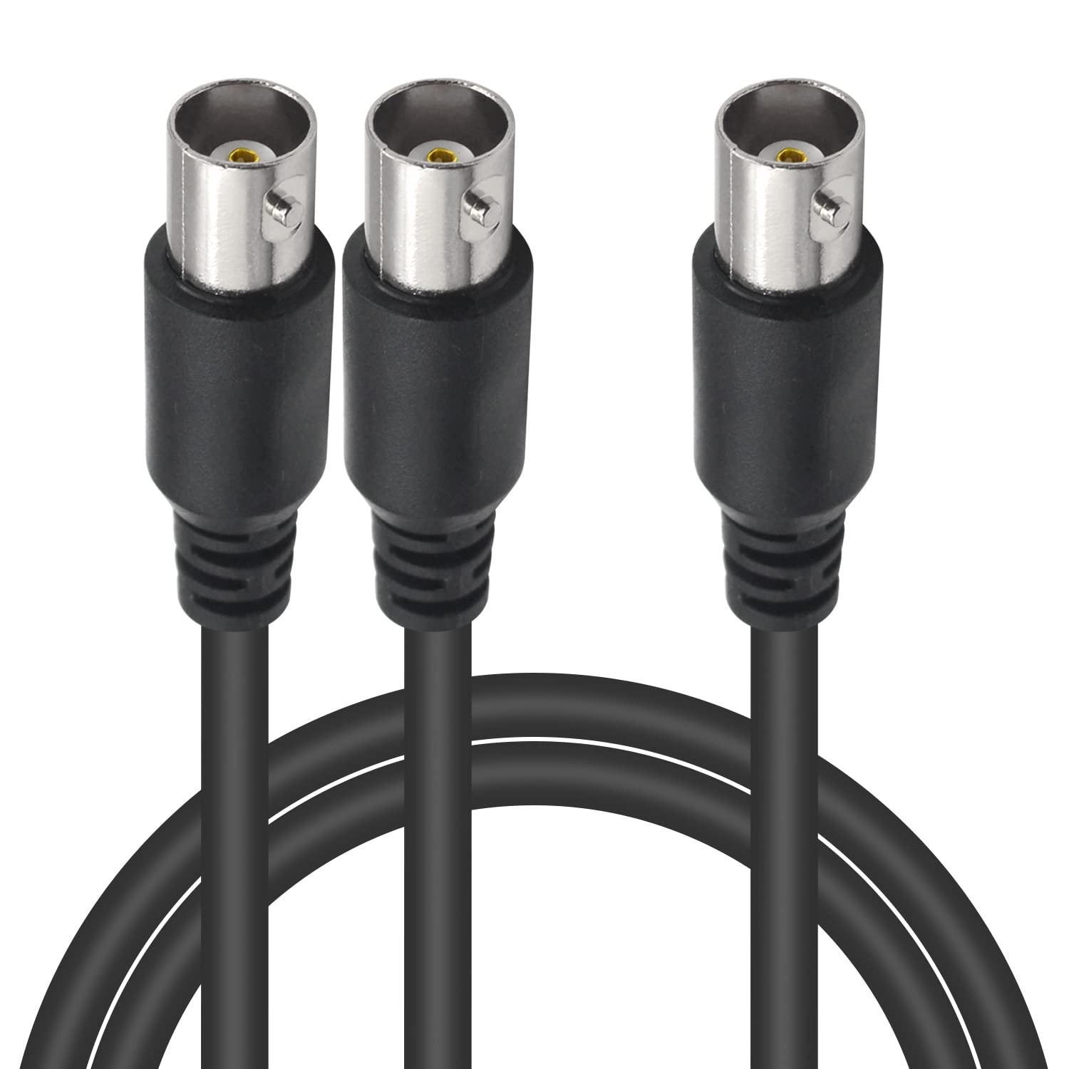 Maxhood BNC Female to Female Connector Cable 1.5ft, BNC Female to BNC Female Splitter Cable BNC Extender Coupler Adapter Coaxial Cable for Video CCTV DVR Camera System