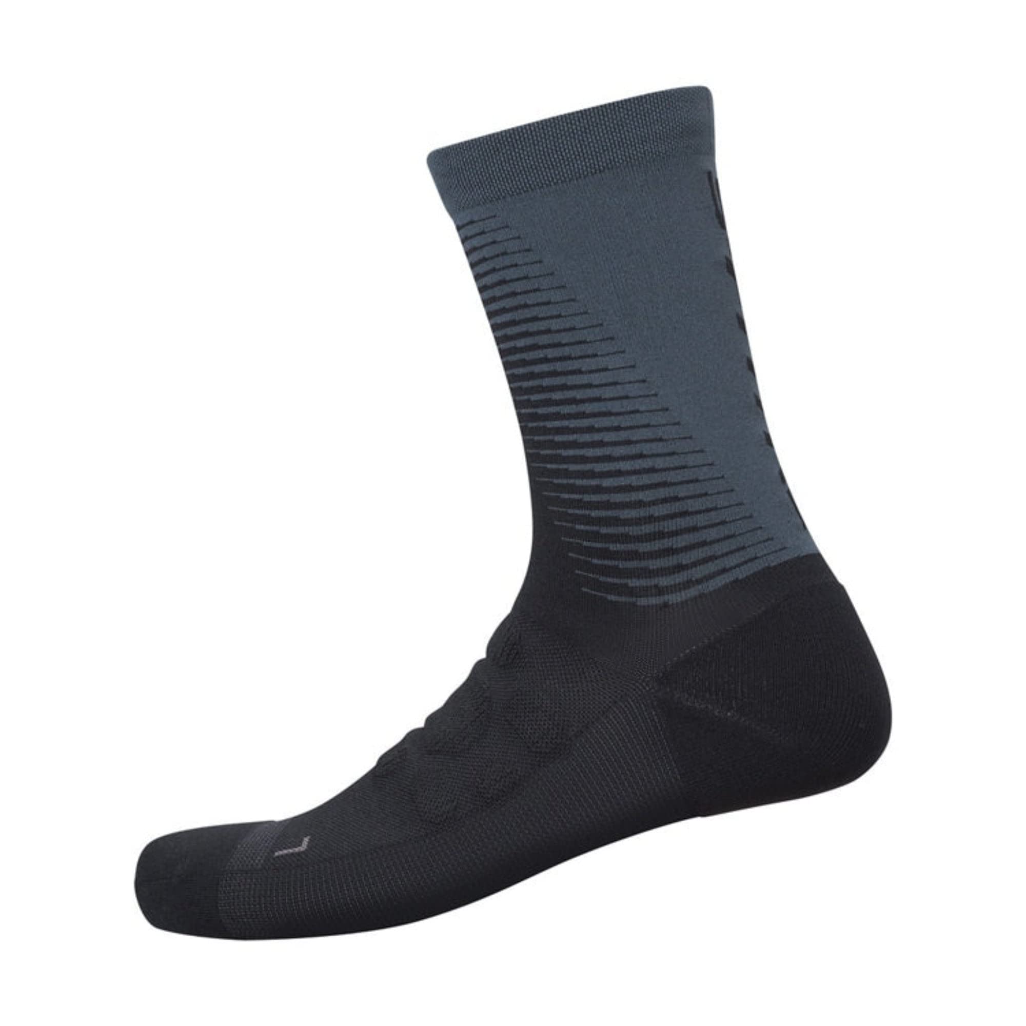 Shimano Clothing Unisex S-PHYRE Tall Socks, Black/Grey, Size S (Size 36-40)