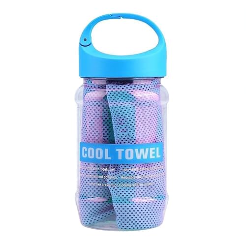 Cooling Towel, Ice Towel for Neck Soft Breathable Towel Microfiber Cool Towel Ice Towel for Fitness Guys Microfiber Towel Stay Cool(Blue)