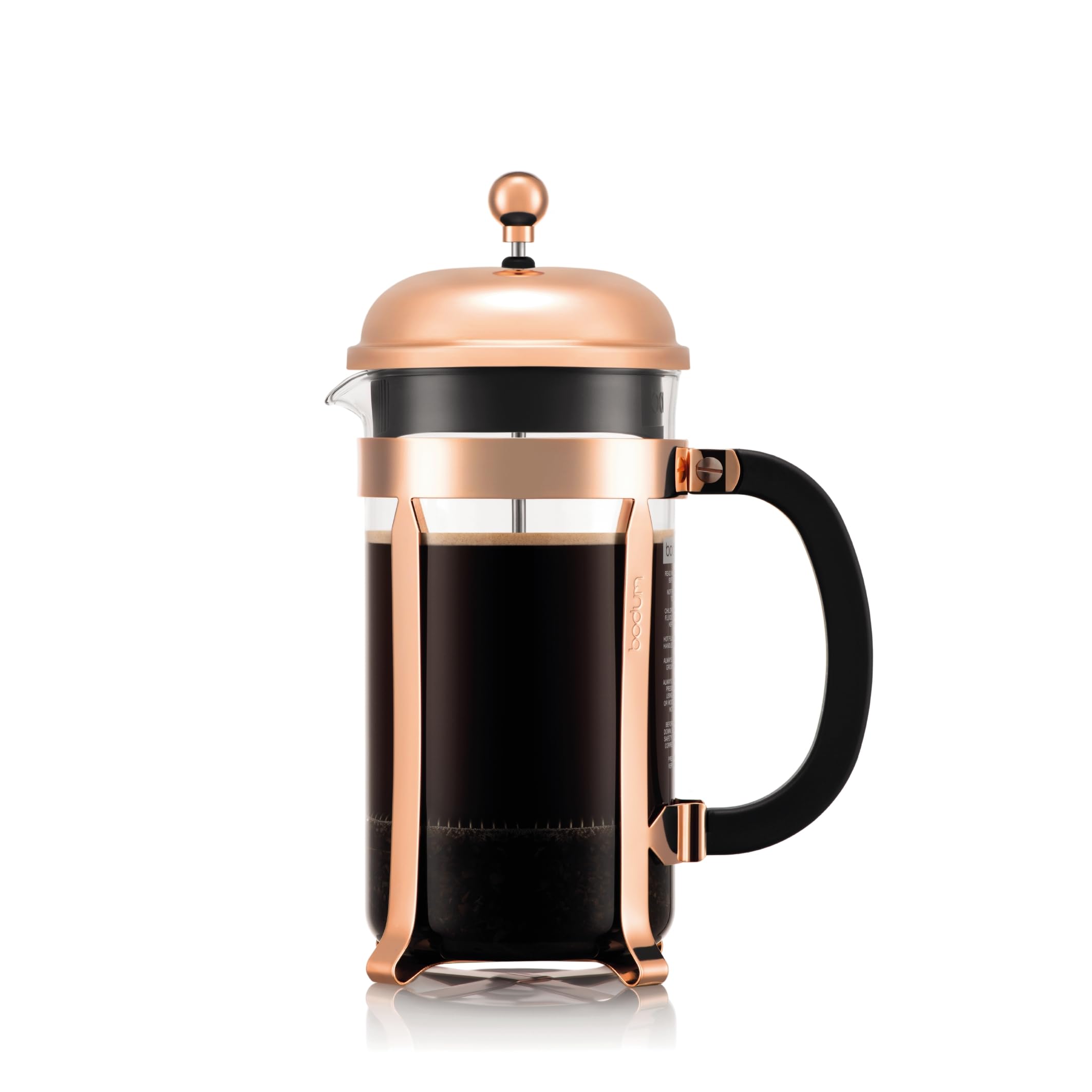 Photo 1 of Bodum 34oz Chambord French Press Coffee Maker, High-Heat Borosilicate Glass, Stainless Steel, Copper – Made in Portugal
