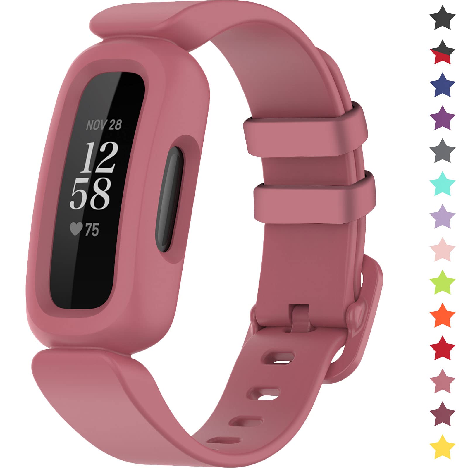 TopPerfekt Straps Compatible with Fitbit Ace 3 for Kids, Soft Silicone Waterproof Bracelet Accessories Sports Watch Strap Replacement for Fitbit Inspire 2/Ace 3 Boys Girls (Watermelon)
