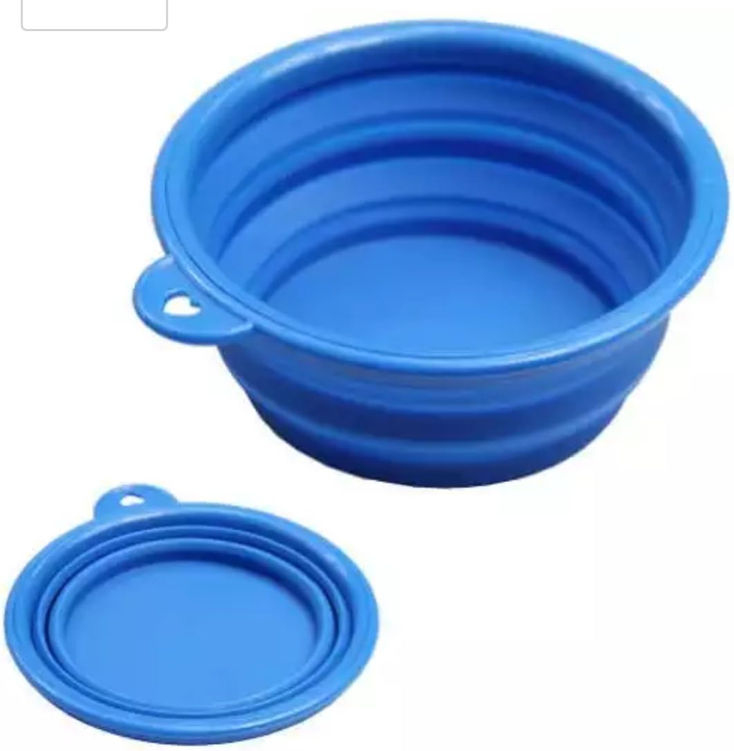 MUNCHOS Portable Foldble Pet Bowl for Food/Water, A Travel Essential for Dog & Cat(Color May Vary)