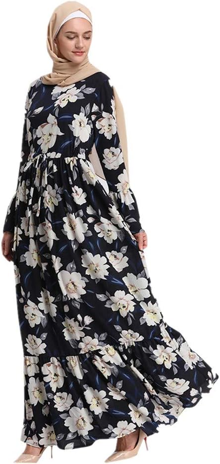 perfectCOCO Women Long Maxi Dress Robe Abaya Islamic Flower Dubai Cardigan Ramadan Prom Dresses