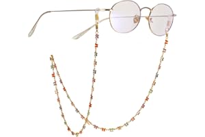 TEAMER Fashion Colorful Heart Eyeglass Chain Sunglass Strap Eyeglass Holder Butterfly Beaded Reading Glass Strap for Women