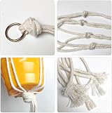 koitoy Macrame Plant Hanger Set 6 Pack White Indoor Outdoor 60/75/100cm view 3