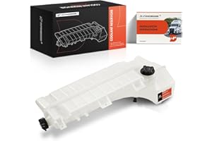 A-Premium Engine Coolant Reservoir with Caps(2) & Sensor Compatible with 2008-2024 Volvo VHD VNL VNM Trucks, 2008-2024 Mack CHU CXN CXU Trucks, Replaces OE Part# 21513975, 21846997, 21513979, 21846995