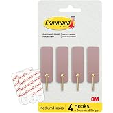 Command Medium Hooks, 4 Hooks, 6 Strips | Damage-Free Hanging with Adhesive, Heavy Duty Hanging Great for Home and Room Decor, Holds up to 3 lb