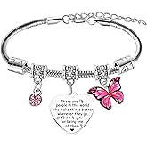 Leaving Gifts for Colleagues Bracelet Thank You Bracelet for Teacher Coworker Boss Lady Friends Birthday Gifts for Women Office Gifts for Employee Appreciation Gift Butterfly Charm Bracelet Retirement Gift for Woman