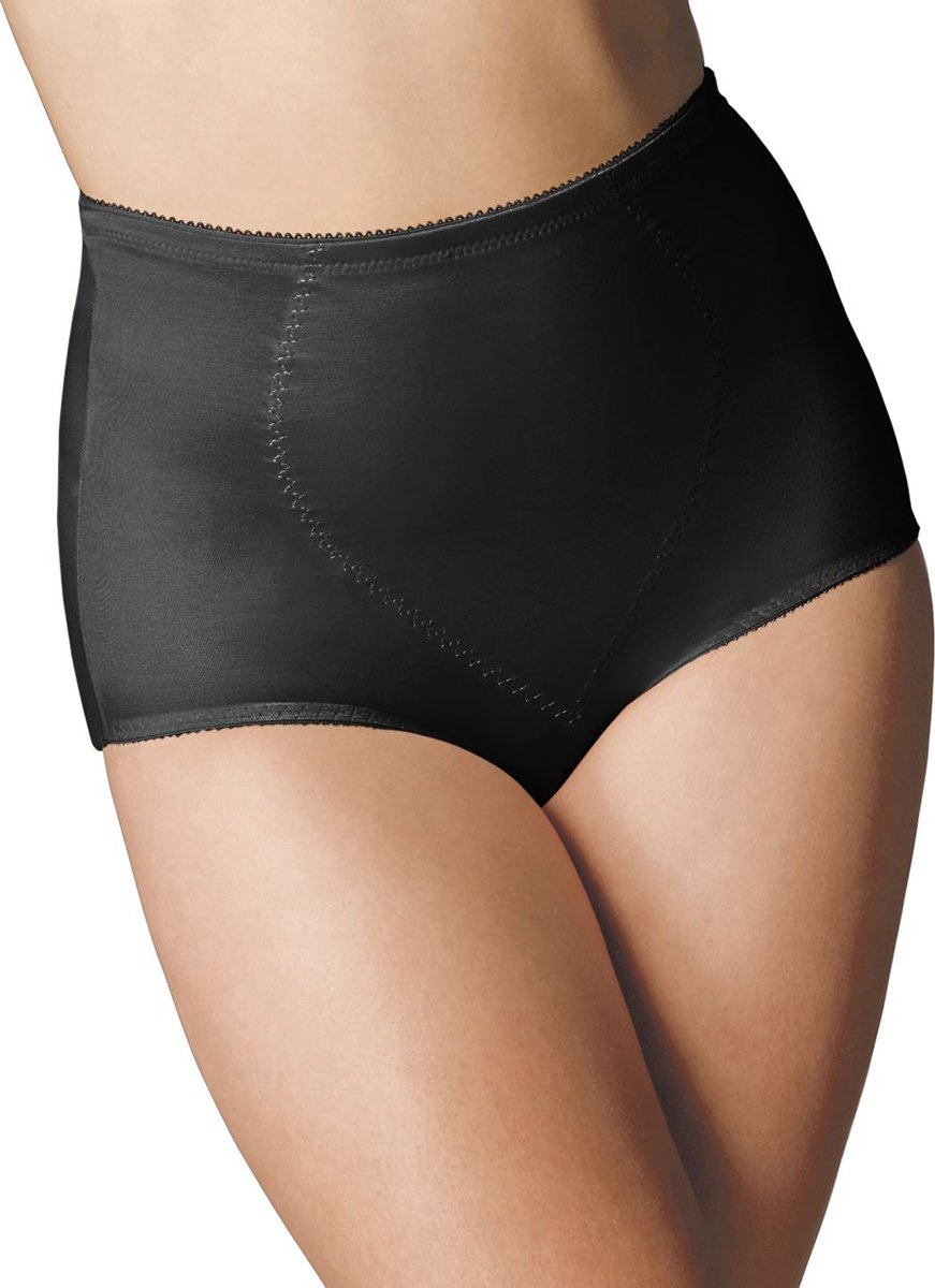 Photo 1 of Bali womens Jacquard Mesh Tummy Panel Firm Control 2-pack Fajas Dfx710 shapewear briefs, Black/Black, XX-Large US