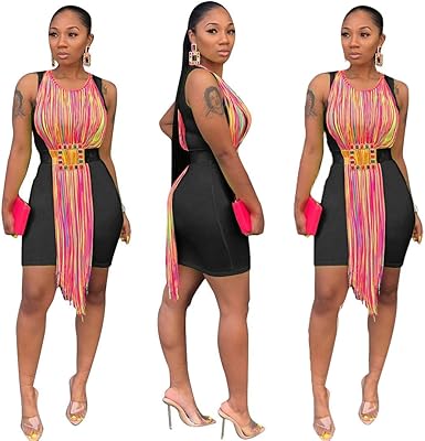 colorful bandage dress