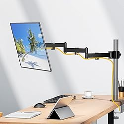 WALI Single Monitor Arm, Universal 3 Tier Arm Fully