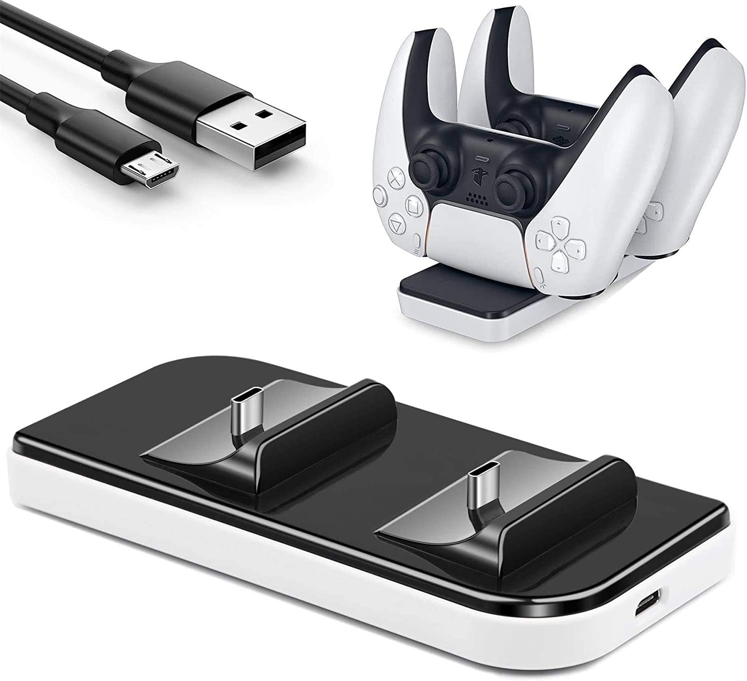 Shareconn Chargeur pour PS5 DualSense,Accessoire de Station de