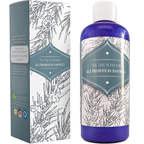 Head Lice Treatment Shampoo - Tea Tree & Rosemary Lice Removal Hair Care for Men & Women Anti-Lice Essential Oils Prevent Lice - Relieve Itchy Scalp - Moisturizing Anti-Dandruff Shampoo for Dry Hair