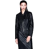 Armani Exchange womens Leather Jacket