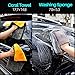 MOFEEZ 9pcs Car Cleaning Tools Kit with Blow Box Car Vent Brush Tire Brush Wash Mitt Sponge Wax Applicator Microfiber Cloths Window Water Blade Brush