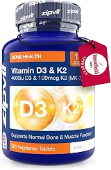 Zipvit Vitamin D3 4000iu & Vitamin K2 MK7 100µg 365 Tabs