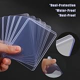 WAIZHIUA 100pcs 3x4 Top Loaders Card Protectors 35pt Thick Standard Size for view 5