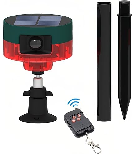 Rehomy Zonne Geluid & Licht Alarm Bewegingssensor 129dB Sirene Geluid