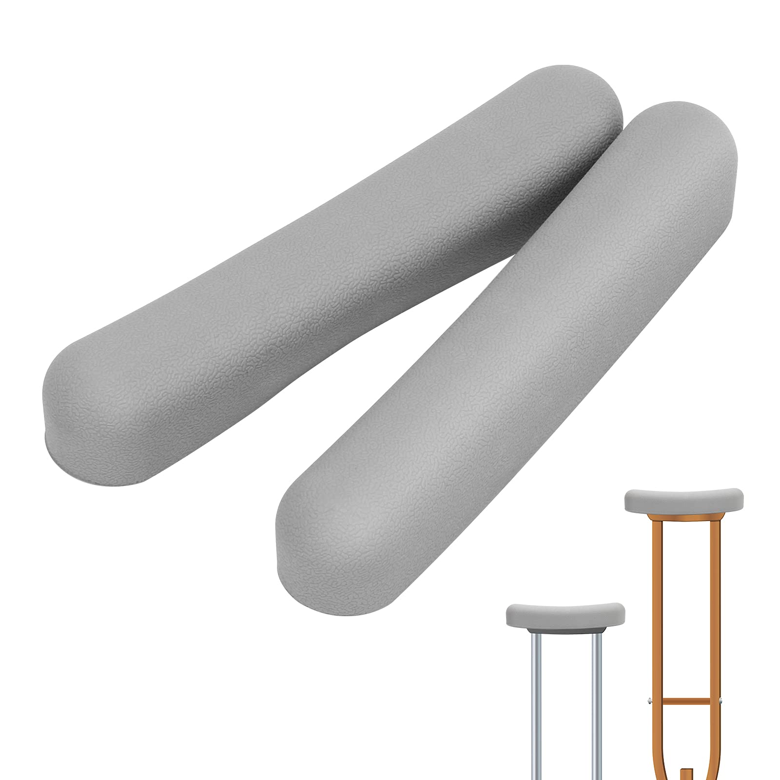 Underarm Crutch Pad, AHIER Replacement Comfort Foam Slip on Top Grip Support Medical Cane Cushion Tops, 1 Pair.48 x 1.3 inch)