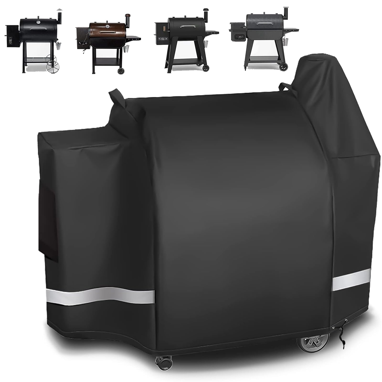 Utheer Grill Cover for Pit Boss 820 Deluxe, Pro Series 850, Z Grill 700 Series, Heavy Waterproof BBQ Grill Cover for 820D PB820FB Wood Pellet Grill, 600D Heavy Duty Fabric — image 1