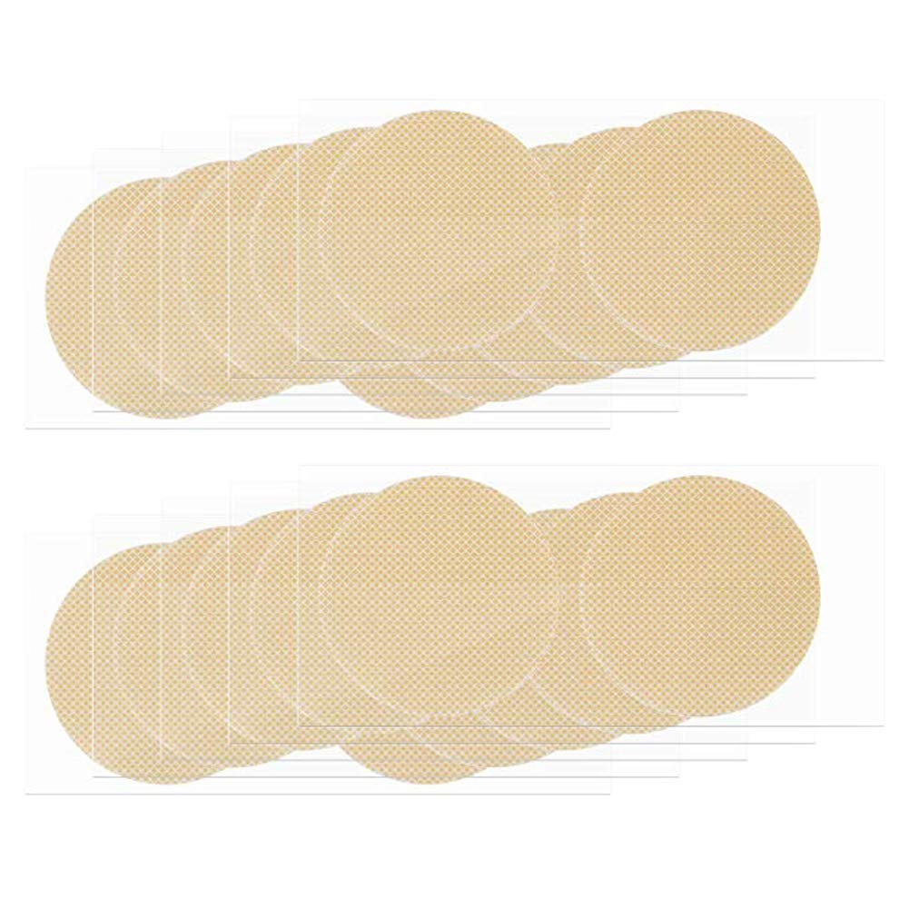 Lansonee 10 Pairs 1.4" Men Nipple Tape, Disposable Nipple Covers for Men, Nipple Guards Pasties Set for Running, Workout, Sports, Marathon (Skin Color) Beige