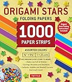 Origami Stars Papers 1,000 Paper Strips in Assorted Colors: 10 colors - 1000 sheets - Easy Instructions for Origami Lucky Stars by 