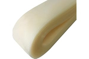 Warmadorn 3 Inch 50 Yard Soft Horsehair Braid for Boning Sewing Wedding Dress Dance Skirt Gowns Shaping Trimming Accessories (Ivory)