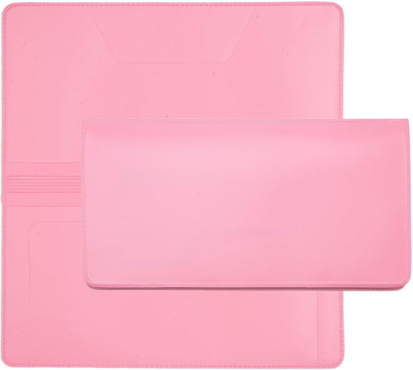 Pink Vinyl Checkbook Cover, Top Tear Personal Vinyl Checkbook Cover