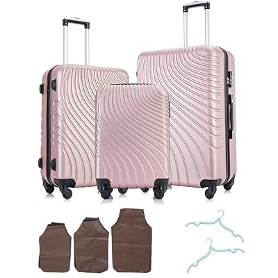 Juego de maletas Rose Gold de Piezas con Ruedas Paraguay Ubuy