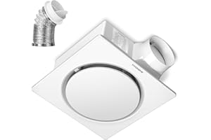 VIVOHOME AutoFlow Bathroom Exhaust Fan with Humidity Sensor (30-110-160CFM) - Energy-Saving EC Motor, Constant Airflow Technology,10.2-inch Ceiling Opening(Install Kit, 4-in Duct Included)