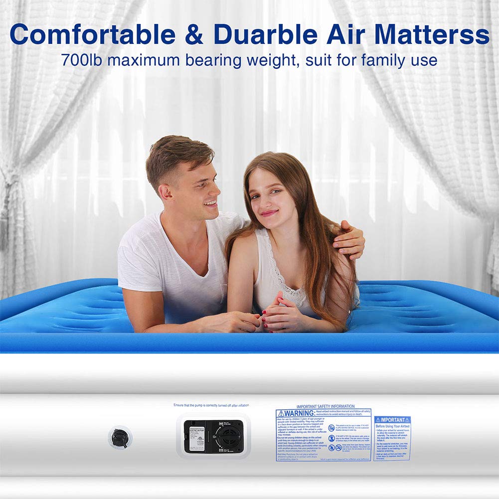 Cumbor Luxury Queen Air Mattress with Builtin Pump, Best Inflatable