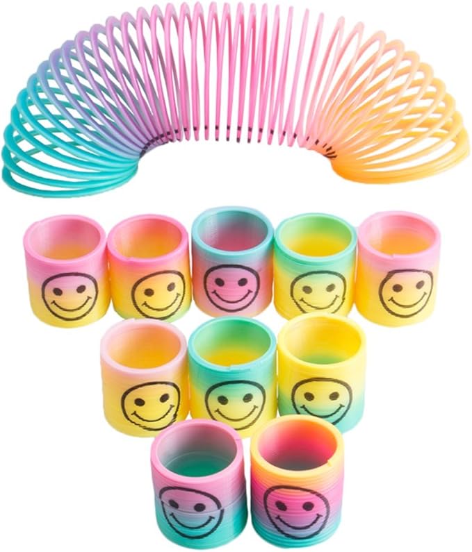 Amazon 人気 かわいい玩具 レインボースプリング プラスチック バネ おもちゃ ストレス解除 12個入り おもちゃ雑貨 おもちゃ