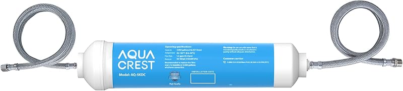 AQUACREST 5KDC Under Sink Inline Water Filter 12 Months 18927 Gallons Direct
