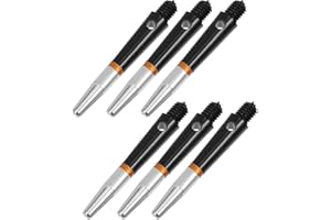 COHEALI 6pcs Revolving Aluminum Nylon Dart Shafts Set 35mm 5mm Metal Stems Accessories for Darts Game Room