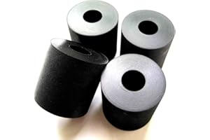 IZZY USA LLC #1 ANTI-VIBRATION PRODUCTS 4-Pack - Made in USA #1 Premium Quality Multi-Purpose Black Neoprene Rubber Spacers 1" OD x 3/8" ID x 1" Thickness. for Home-Industrial-Automotive-Marine & More! Buy The Best!