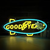 WonderfulLife Goodyear Neon Sign for Tire Shop Auto Service or Garage Decor,Led Lights for Bar Man Cave Wall Decor,Bright Light of Automotive Supplies Store Display,5V USB Powered Easy Hanging.