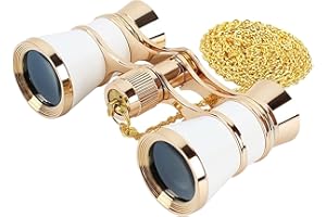AouloveS Opera Glasses Binoculars 3 X 25 Compact and Lightweight Optical BK7 Theater Glasses with Chain for Adults Kids Women