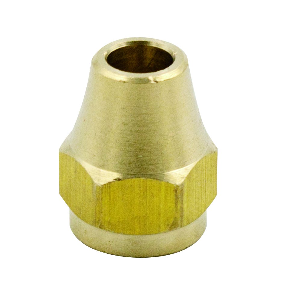 Legines Brass Tube Fitting Air Gas Water Oil Fuel Quick Connector Short Flare Nut SAE 45 Degree