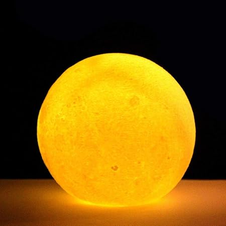 Sqzq Lumiere Lunaire 1 Pcs 3d Imprimer Luminosite Lune Lampe