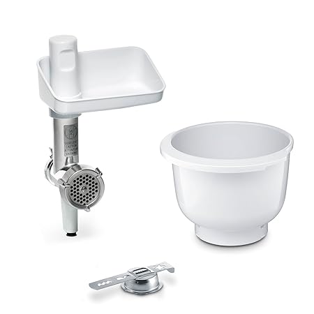 Bosch MUZ5BS1 Lifestyle Set BakingSensation mit Spritzgebäckvorsatz, Rührschüssel, Fleischwolf, weiß
