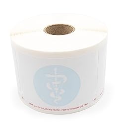 Veterinary Prescription Labels With Caduceus
