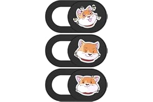 Webcam Cover, Yilador 0.03in Ultra Thin Slide Web Camera Covers for Laptop Computer Smartphone Mac iMac MacBook, Sliding Blocker Cover Protect Your Privacy Security (Puppy 3PCS)
