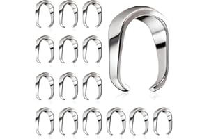100 PCs Stainless Steel Pinch Clip Bail Clasps, Silver Pendant Holders for Jewelry Making, 0.24 Inch, Sturdy Necklace Charm F