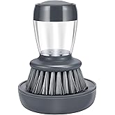 Soap Palm Brush Storage Set, 1 Piece Kitchen Brush with Bracket for Cleaning Pots, Pans and Sinks Scrub Brush Kitchen Scrub B