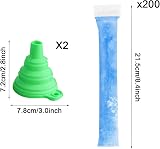 GAOHAN 200 Disposable Ice Pop Bags with Freezer Tubes and Funnels view 2