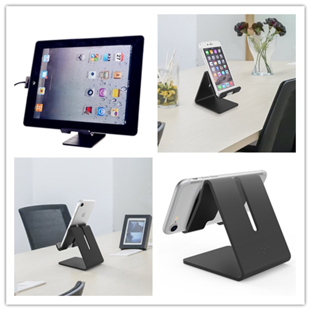 Cell Phone Stand, Swelt Phone Stand Cradle, Dock, Holder for iPhone 8 X 7 6 6s Plus 5 5s charging, all Android Smartphone, Accessories Desk, Switch and more- Black (Black#1)