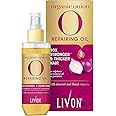 Livon Hair Serum for Men & Women | Sulphate & Paraben free| For All Hair Types | Lightweight & Non Greasy | Organic Onion Repairing Serum Oil | Enriched with Almond & Floral Extracts | 3.3 Fl. oz