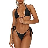 OWICA Women's Bikini Sets Bathing Suits Two Piece Swimsuits Sexy Triangle Halter Bikinis Top